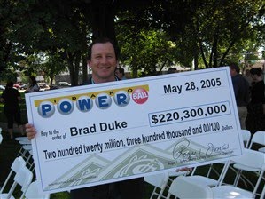 lotto power ball winner chick novelty check happy
