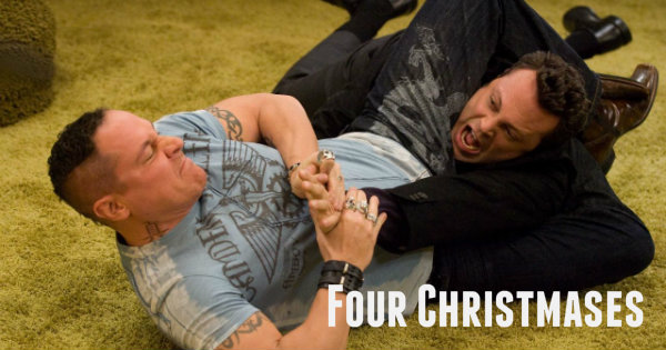 four christmases poster logo figure four bjj wrestling funny vinve vaughn