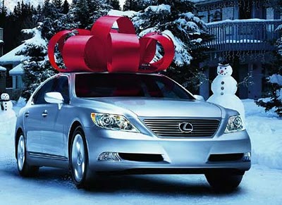 christmas greed waste lexus car present gift