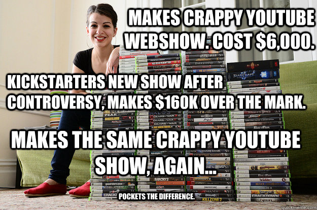 games anita sarkeesian chick slut whore lame dumb gay funny hypocrite cheat crook