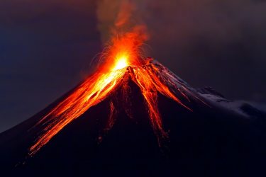 An active volcano